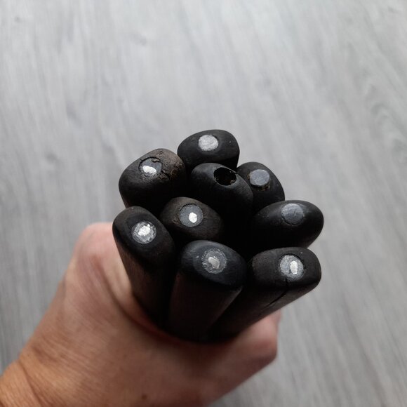 Vintage Table Knives Lot of 9 Knife Flatware Cutlery Komet Rostfrei Wood Handle - Picture 13 of 16